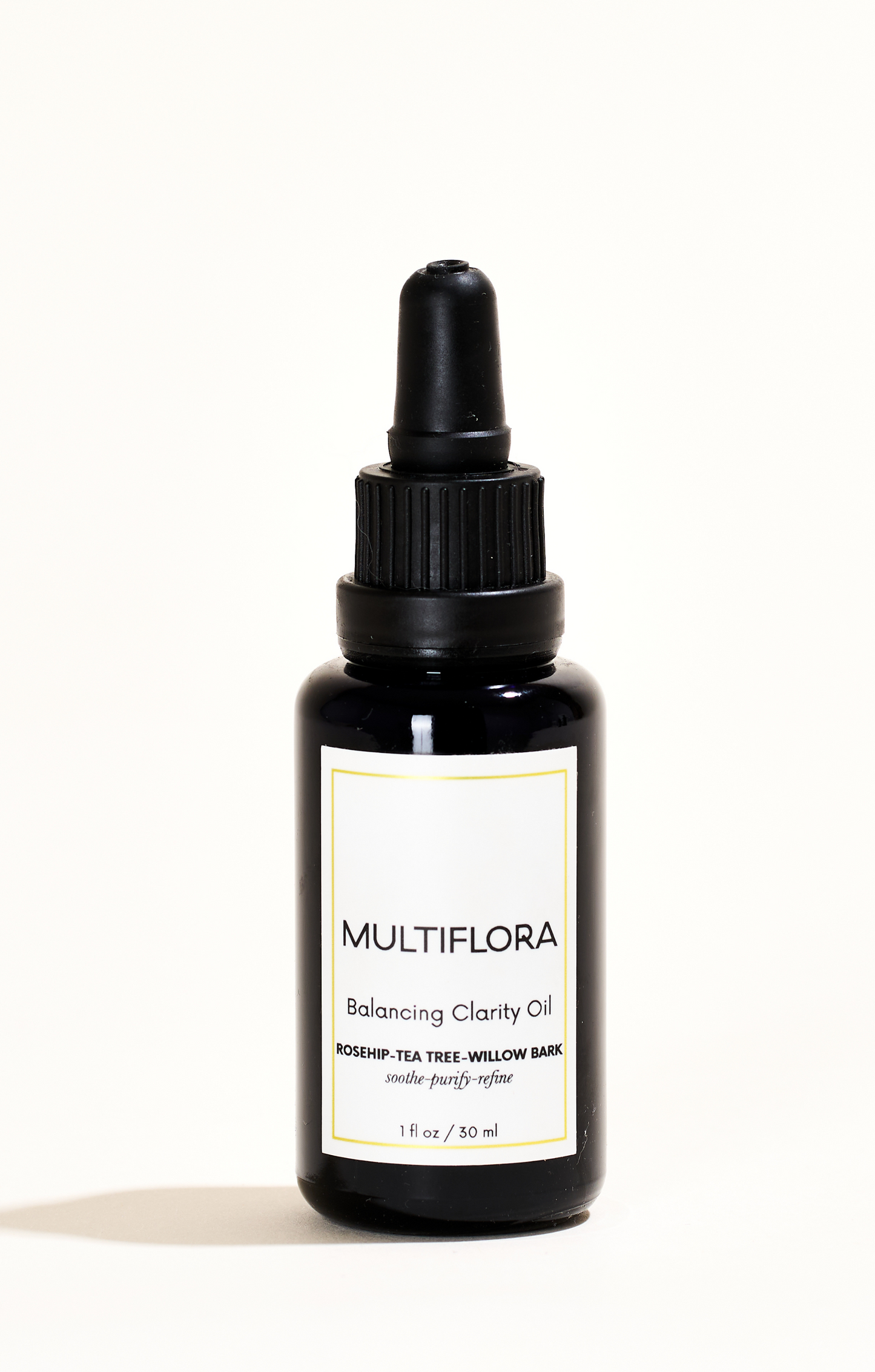 Rosehip oil skincare with willow bark and tea tree to help oily skin